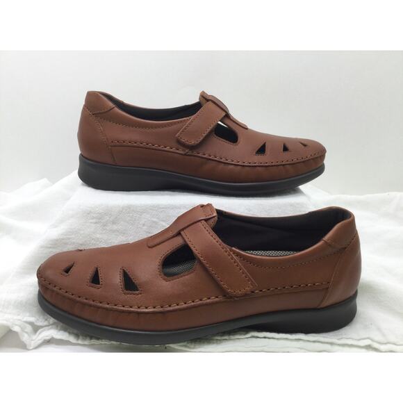 SAS Roamer Chestnut Brown Slip On Loafer Womens 8.5S Comfort Shoes New - Picture 9 of 11